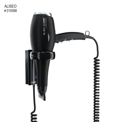 Pistol hair dryer ALISEO BLACK MAMBO 1875 with Drop-In holder, black, with ionizer