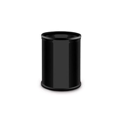 Room basket, round, black, 9 l