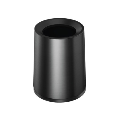 Room basket, double-walled, round, black, 8 l