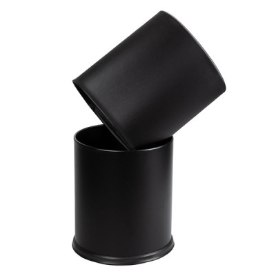 Leather basket 10l The Londoner Noir, black