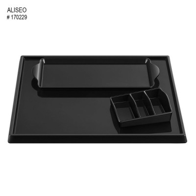 Serving set ALISEO WELCOME TRAY SOLUTION, black