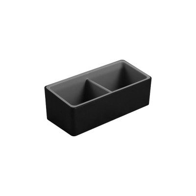 Tray for tea bags Dual, grey-black, 16 x 7 cm