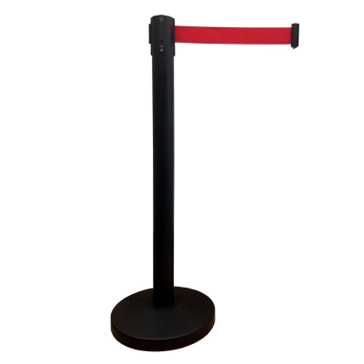 Belt barrier Hotelum RBB23-BLACK with red belt, black design