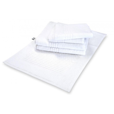Towel SUPER, 50x100 cm, 550 g/m2, checkerboard, white