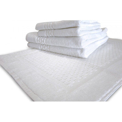 Towel SUPER, 70x140 cm, 550 g/m2, checkerboard, white