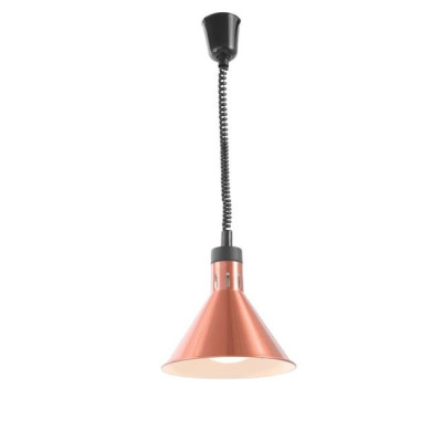 Height-adjustable heating lamp conical, hanging, copper 