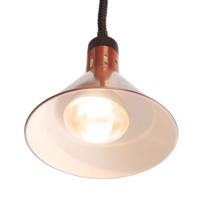 Height-adjustable heating lamp conical, hanging, copper 