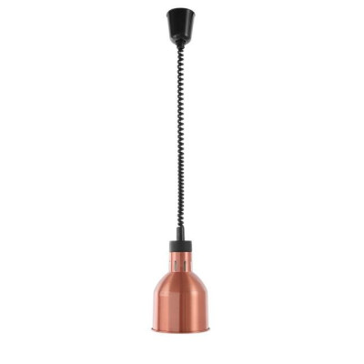 Height-adjustable heating lamp cylindrical, hanging, copper
