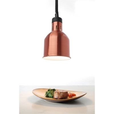 Height-adjustable heating lamp cylindrical, hanging, copper