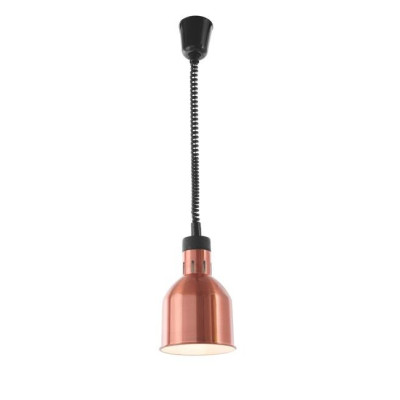 Height-adjustable heating lamp cylindrical, hanging, copper