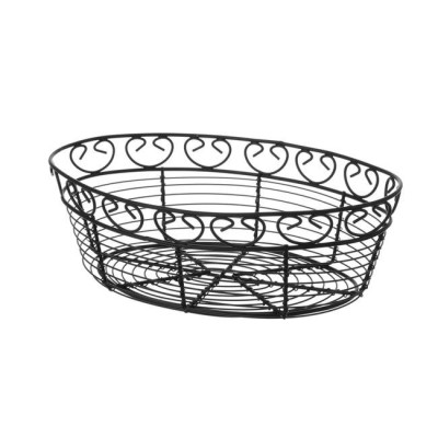 Deco oval basket, 255x160x80 mm, black 
