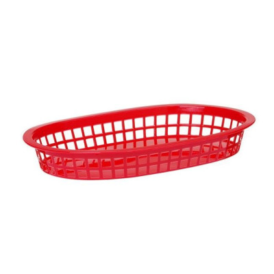 Oval pastry basket, HENDI, Red, 6 pcs, 275x175x(h)38mm