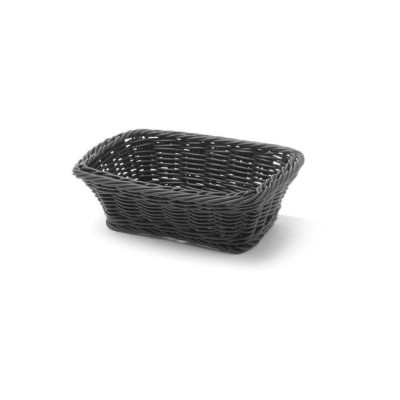 Rectangular basket, black, 190x130x60 mm