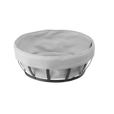 Pastry basket with textile insert, round, 220x200x80 mm