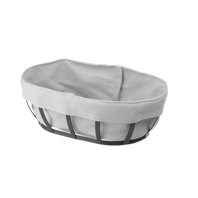Pastry basket with textile insert, oval, 250x160x75 mm