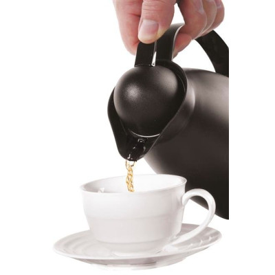 Thermo serving kettle with glass interior, HENDI, 1L, Black, ø140x(H)268mm