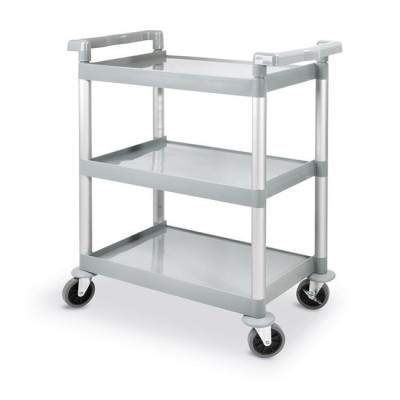 Serving trolley with three shelves made of polypropylene 800x410x950 mm 