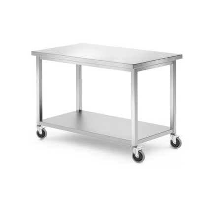 Mobile table, with shelf - welded, HENDI, Kitchen Line, 1200x600x(h)850mm