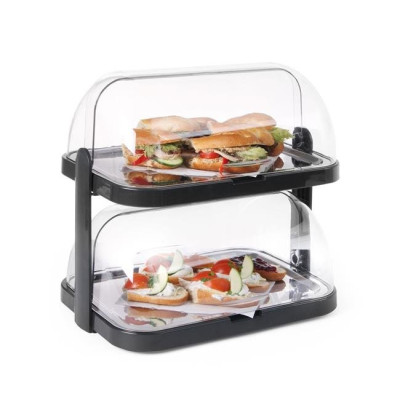 Double cooling display case 