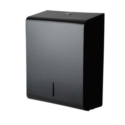 Black paper towel dispenser made of IMPECO steel