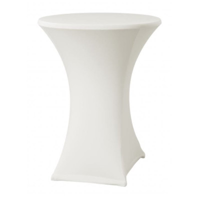 ELAS LITE elastic cover for cocktail tables Ø 70 cm, white, 160 g/m²