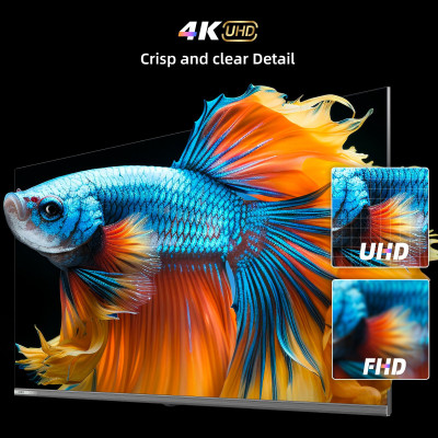 CHiQ M55QN9V – UHD MiniLED frameless Google TV with DLG 120 Hz, 55” (140 cm), metallic, Dolby Atmos, 2+2 year warranty