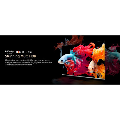 CHiQ M55QN9V – UHD MiniLED frameless Google TV with DLG 120 Hz, 55” (140 cm), metallic, Dolby Atmos, 2+2 year warranty