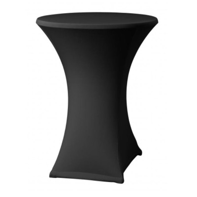 ELAS LITE elastic cover for cocktail tables Ø 70 cm, black, 160 g/m²