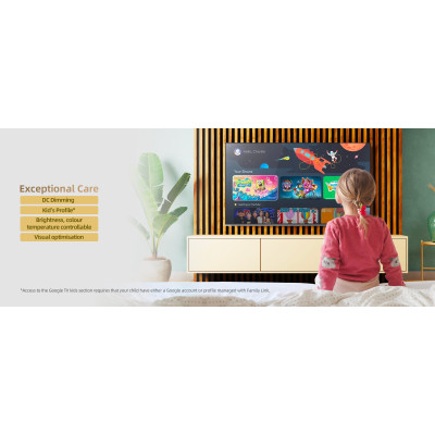 CHiQ M65QN9V – UHD MiniLED frameless Google TV with DLG 120 Hz, 65” (165 cm), metallic, Dolby Atmos, 2+2 year warranty