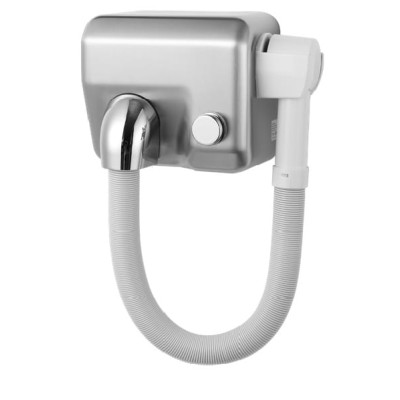 IMPECO pool hair dryer with flexible hose for pools and wellness, silver