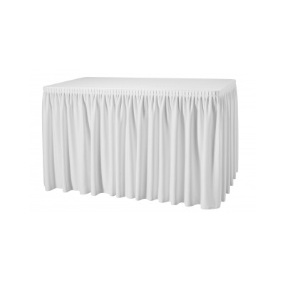 Banquet skirt Chloe, Wavy Pattern 0.73 x 4.1m, White