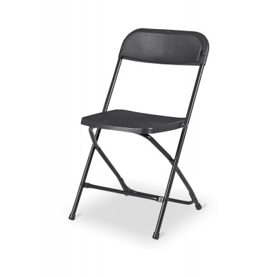POLY 7 folding chair, black frame, black seat and backrest