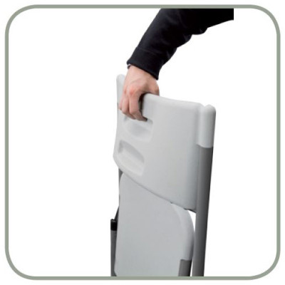 Plastic folding chair ZOWN OTTO CHAIR - gray