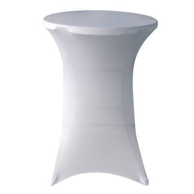 Elastic cover HOTELUM for cocktail tables Ø80 - 85 cm, white, 160 g/m²
