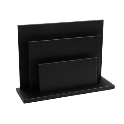 Leather newspaper stand 330 x 230 x 100 mm The Londoner Noir, black