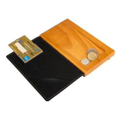 Box for coins and bills black rubber