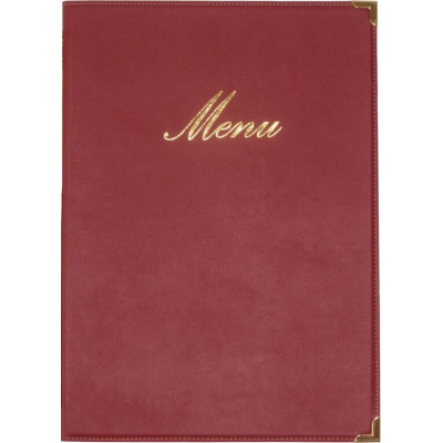 Menu Securit Classic A4 - burgundy red