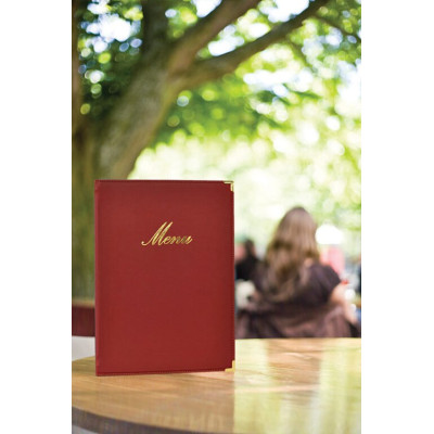 Menu Securit Classic A4 - burgundy red