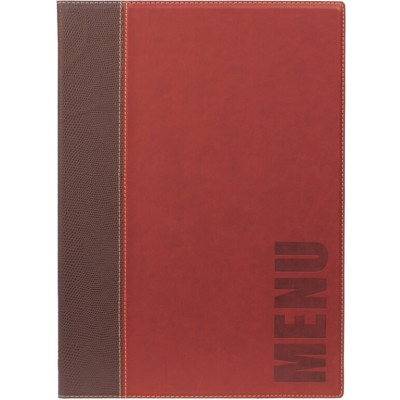 Securit Trendy A4 menu - burgundy red