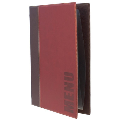 Securit Trendy A4 menu - burgundy red