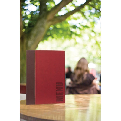 Securit Trendy A4 menu - burgundy red