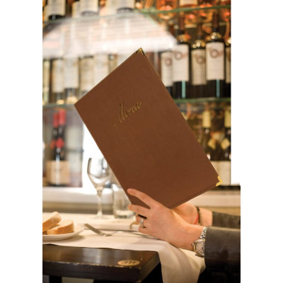 Menu Securit Classic A4 - brown