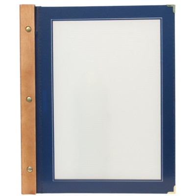 Securit Wood Line A4 menu - blue