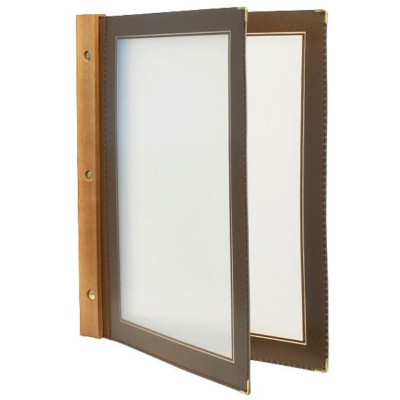 Menu Securit Wood Line A4 - brown