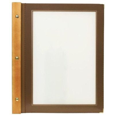 Menu Securit Wood Line A4 - brown