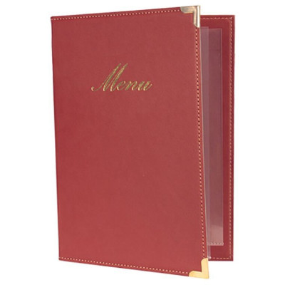 Menu Securit Classic A5 - burgundy red