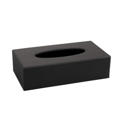 Leather napkin holder 252 x 70 x 137 mm The Londoner Noir, black