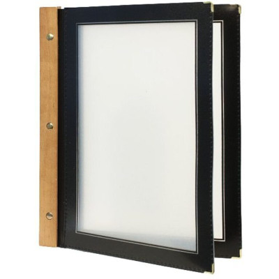 Securit Wood Line A5 menu - black