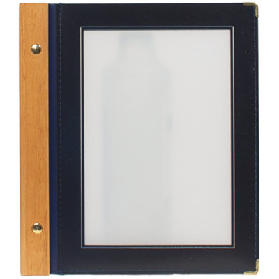 Securit Wood Line A5 menu - blue