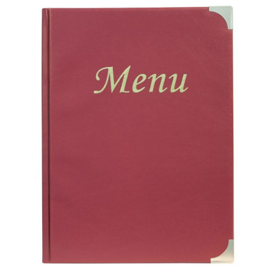 Menu Securit Basic A4 - burgundy red